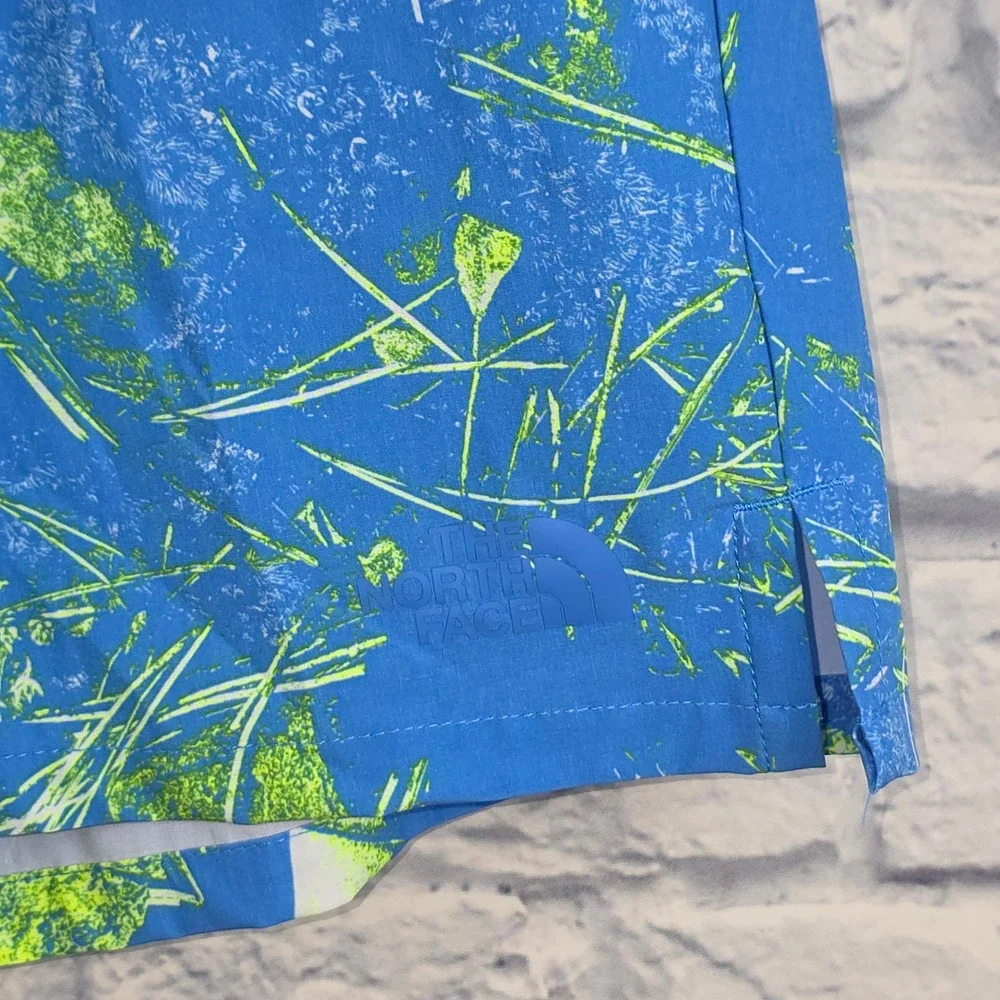 The North Face Men Blue‎ Green Wander Active Hiking Shorts Zipper Pocket Sz XL